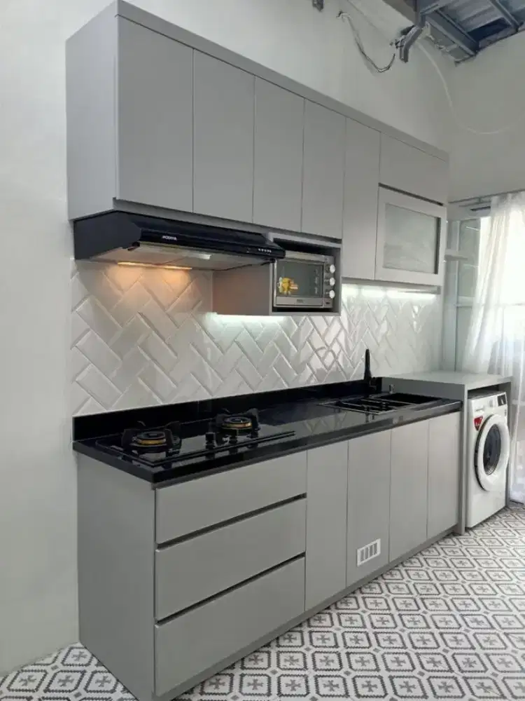 Kitchen set, kamar set, lemari, backdrop tv, isi rumah, isi kantor.