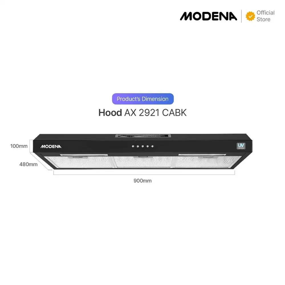 MODENA Purifier Slim Hood - AX 2921 CABK