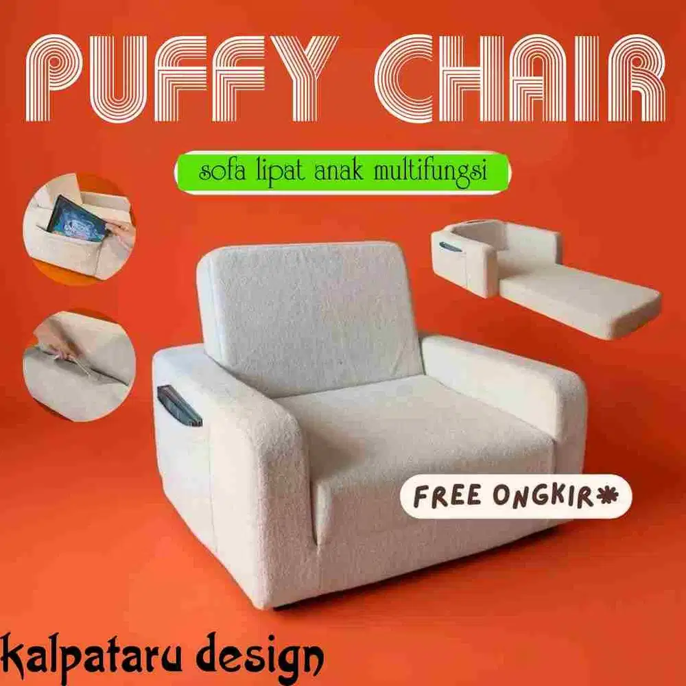 FREE ONGKIR | Puffy Chair Sofa Lipat Anak Multifungsi Bisa Jadi Kasur