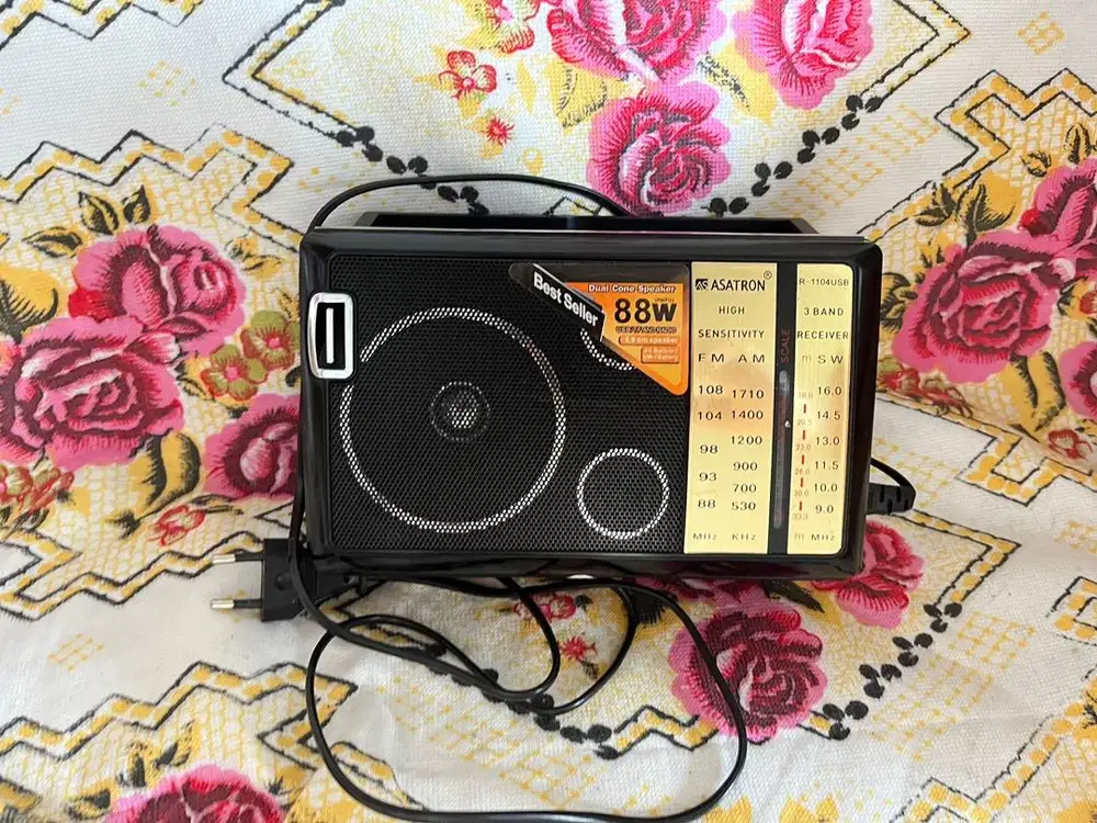 Asatron Speaker Radio USB FM AM SW MMC 3Bands Kabel & Non