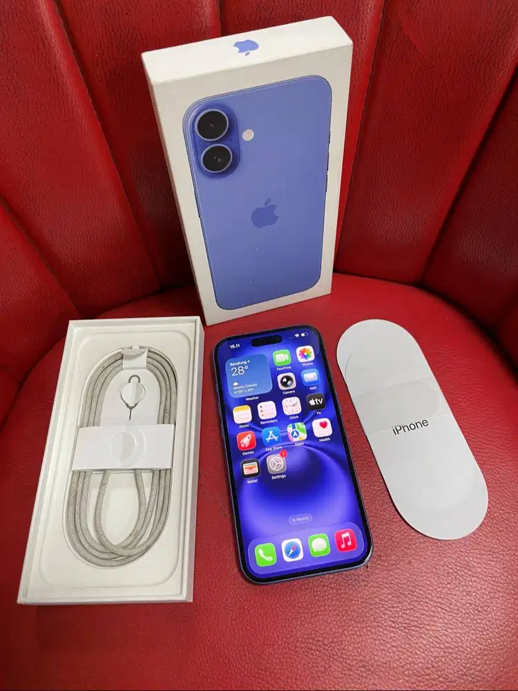 iPhone 16 128gb Ultramarine Garansi iBox Aktif PA/A Fullset ORI