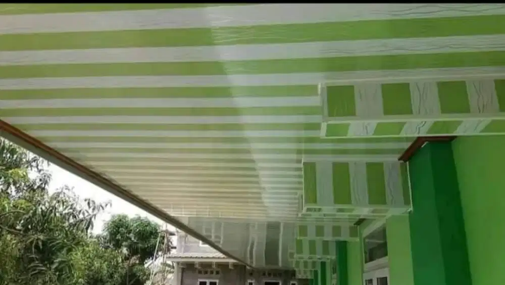 Plafon PVC dan atap baja ringan tanpa DP