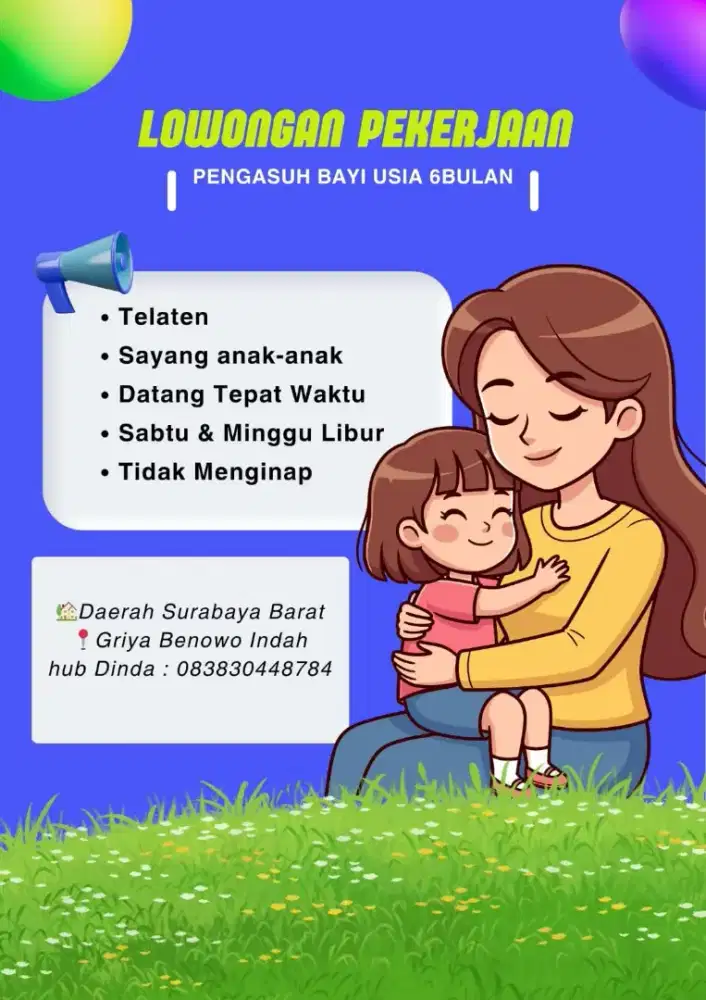 Di Cari Pengasuh Anak