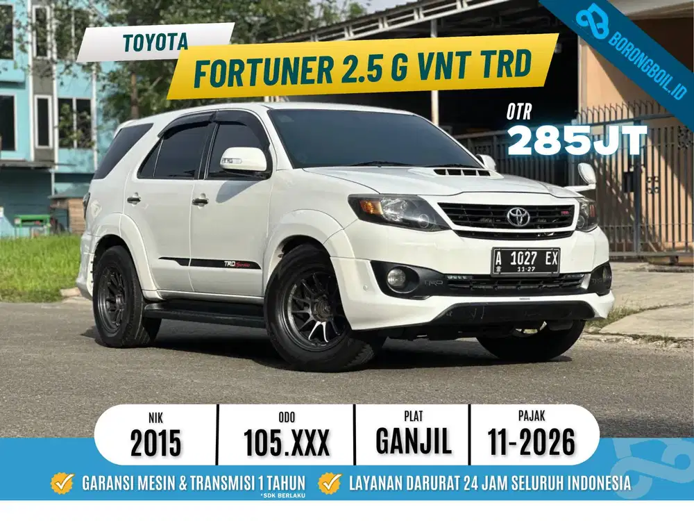 Toyota Fortuner G 2.5 VNT TRD 2015 Putih