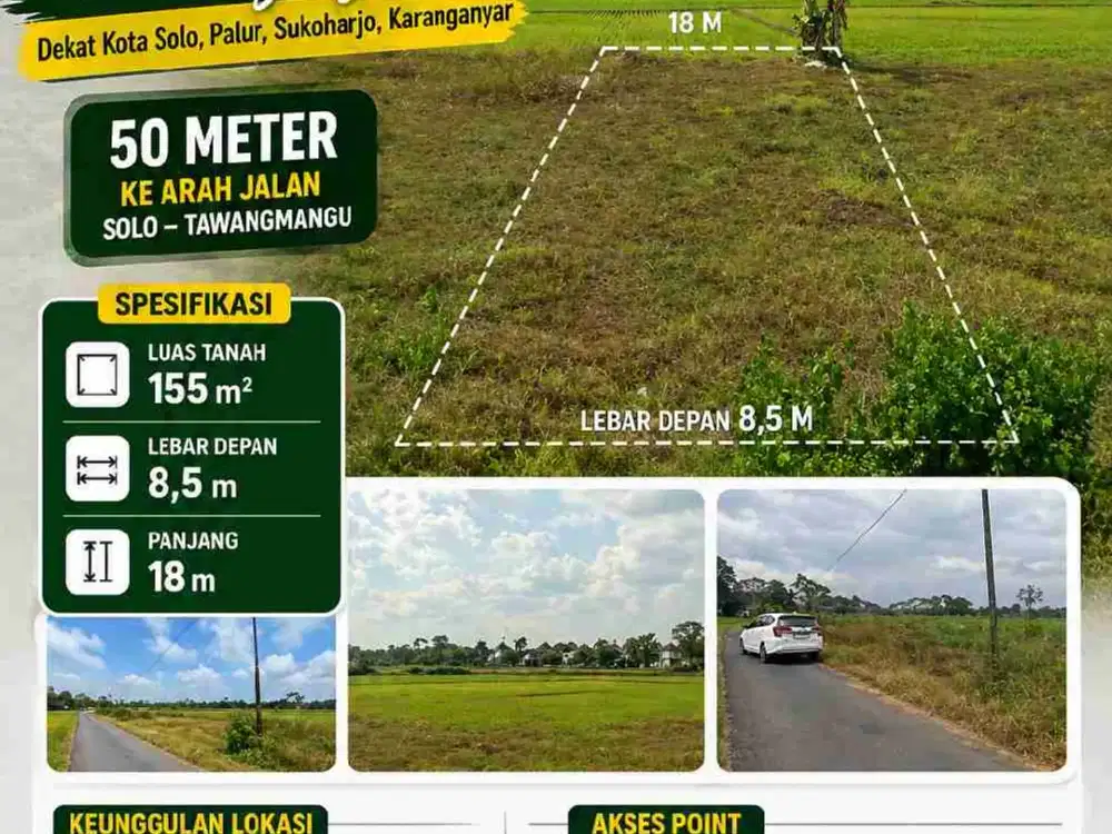 DIJUAL TANAH STRATEGIS DEKAT UNS