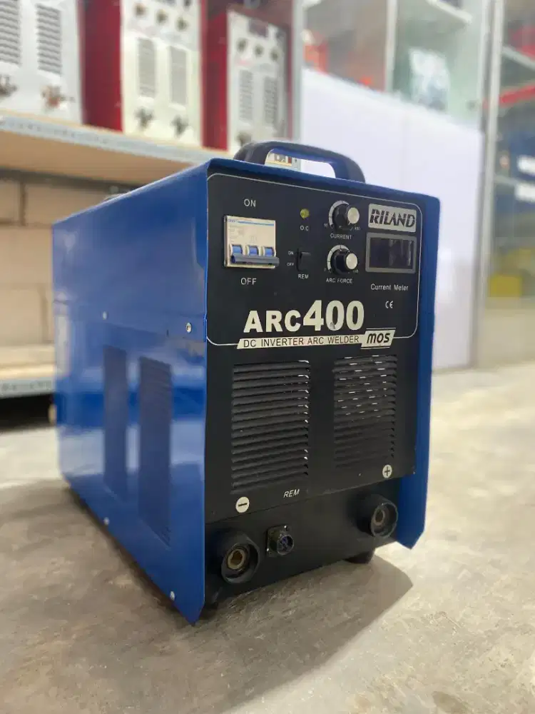 MESIN LAS BEKAS MMA 400A RILAND SECOND 3 PHASE LISTRIK INVERTER IGBT