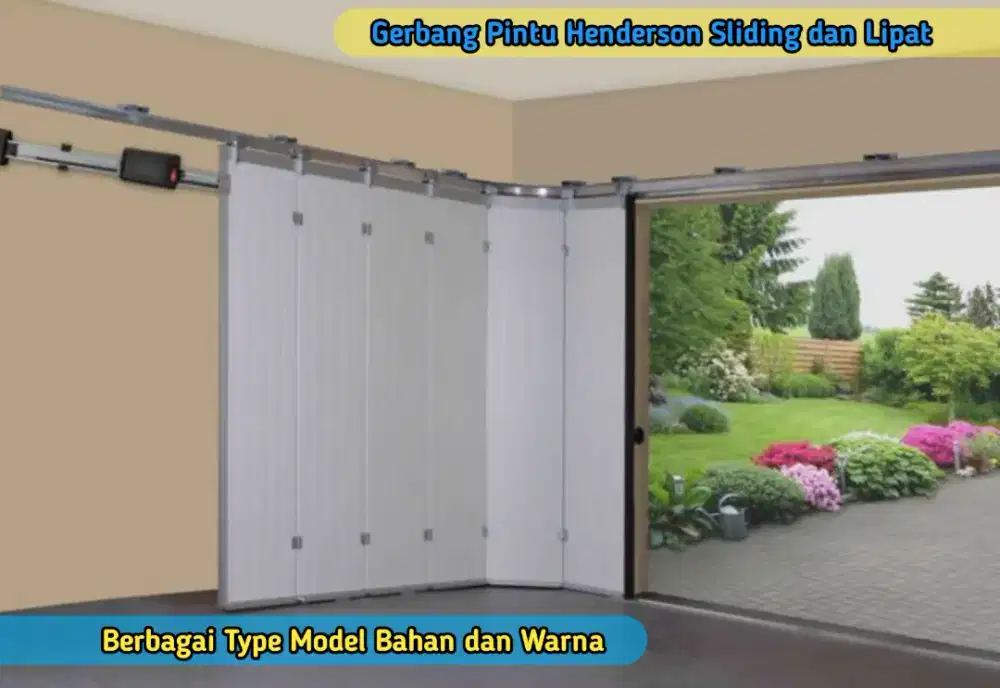 Pasang Gerbang Pintu Garasi Rumah Toko Galeri Kantor Bengkel Henderson