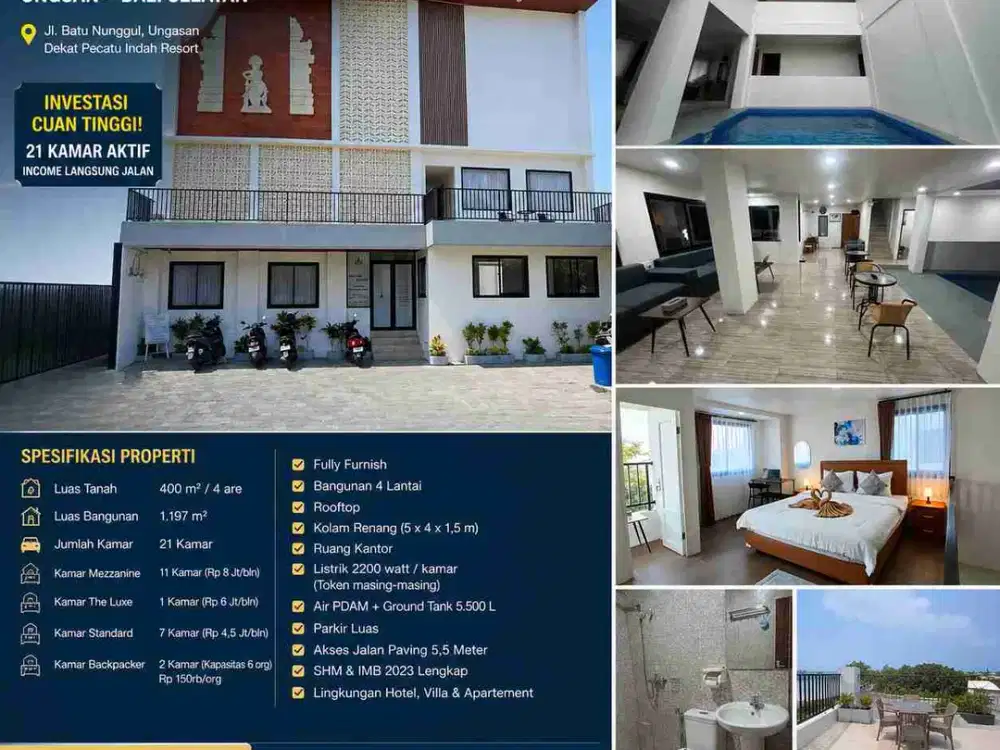GUEST HOUSE LOKASI PRIME DEKAT PECATU INDAH RESORT