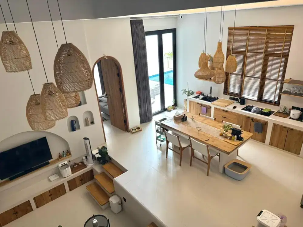 Villa 3Br Santorini Style di Nusa Dua dengan Private Pool