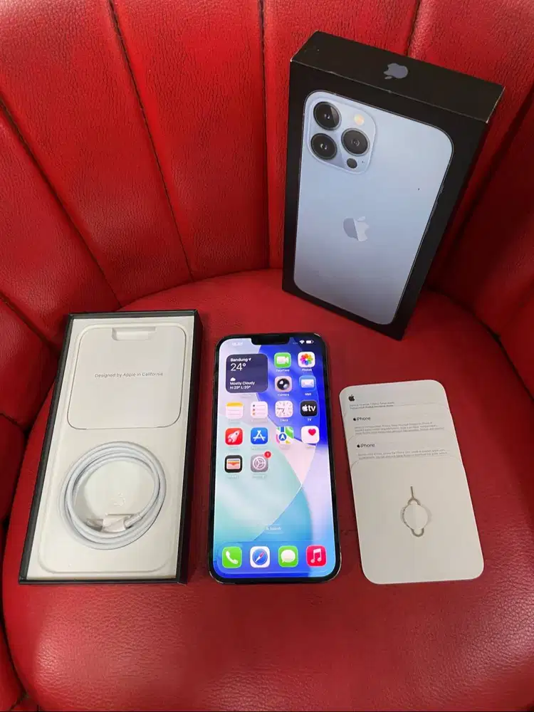 iPhone 13 Pro Max 1 Tb Sierra Blue iBox Fullset ORI Bukan 256gb 512gb