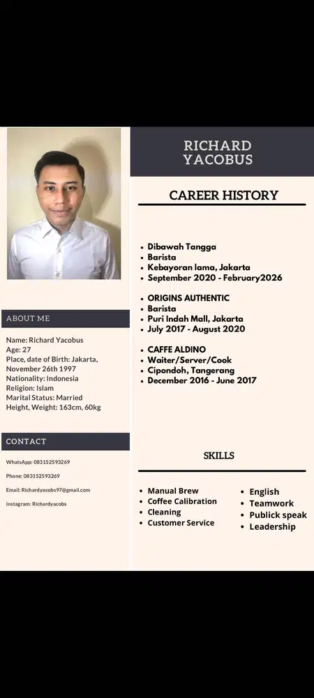 Mencari pekerjaan barista