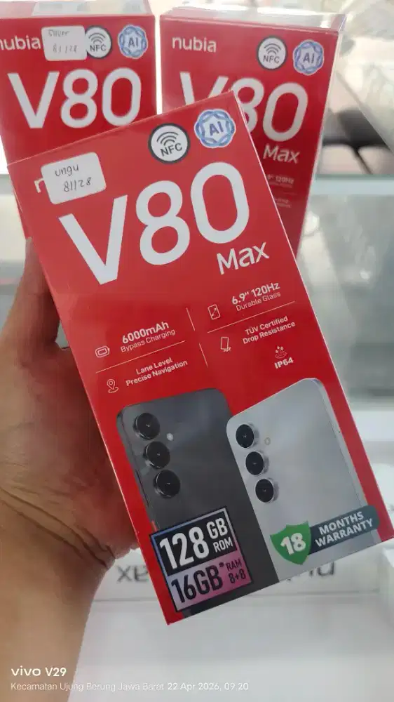Nubia V80 MAX 6+6/128 NFC Baru spesial promo terlaris