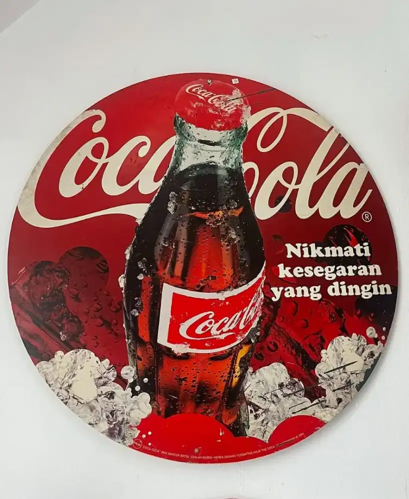 Papan reklame Coca cola ukuran 70cm
