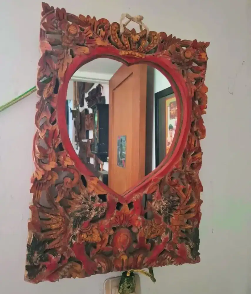 Kaca cermin ukiran antik ukuran 60cm