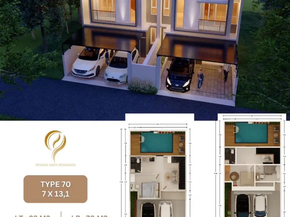 Villa Eksklusif 2 Lantai Dekat Pusat Wisata – View Langsung Pegunungan dan City Light Kota Batu