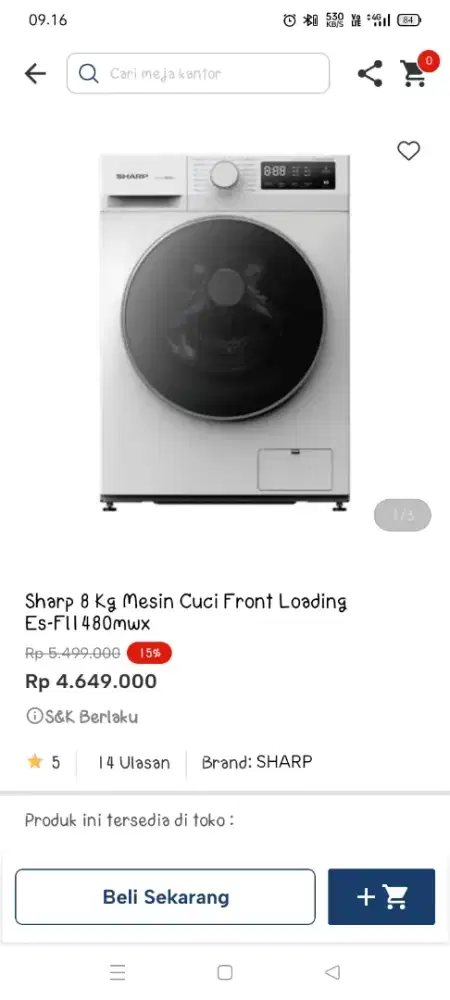 Mesin cuci front loading