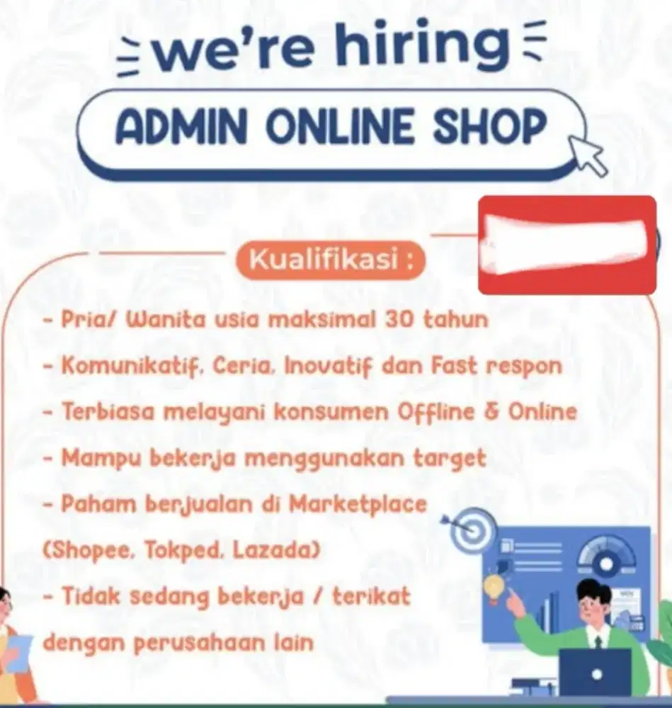 Lowongan admin online shop