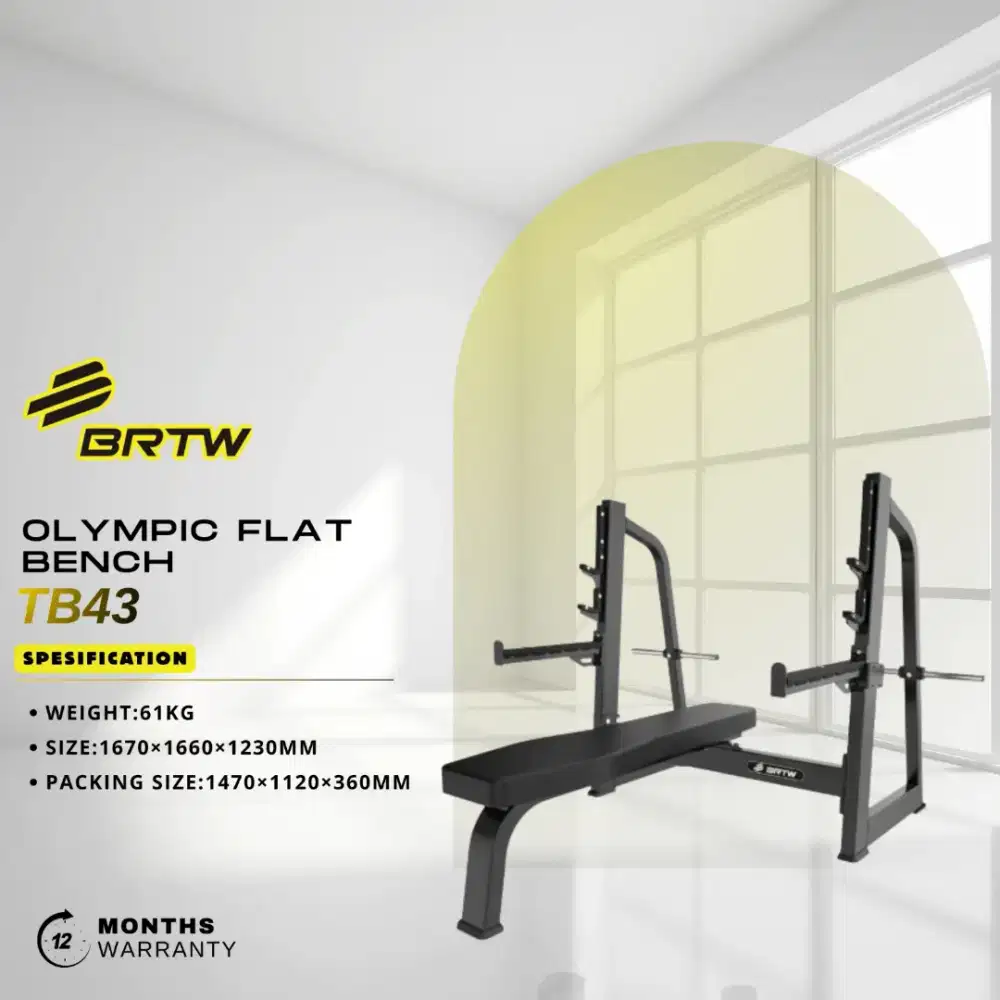 Olympic Flat Bench Brtw TB43 Import Alat fitness gym commercial