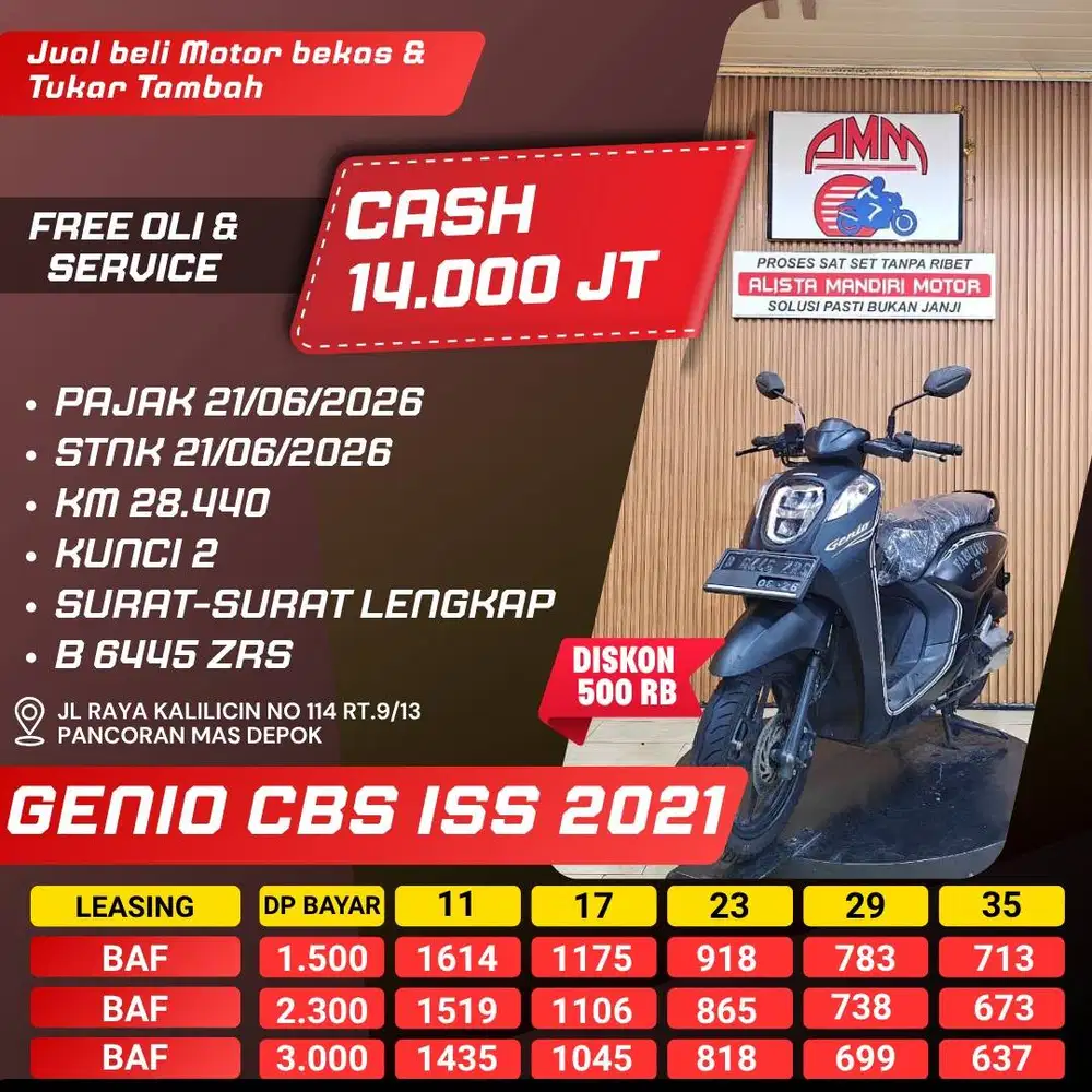 GENIO CBS ISS 2021 CASH / KREDIT SPAYLATER KREDIVO INDODANA CC ALISTA