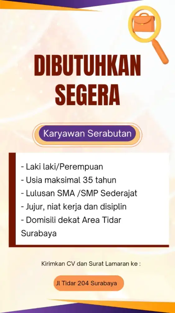 Karyawan Serabutan Spare Part Motor