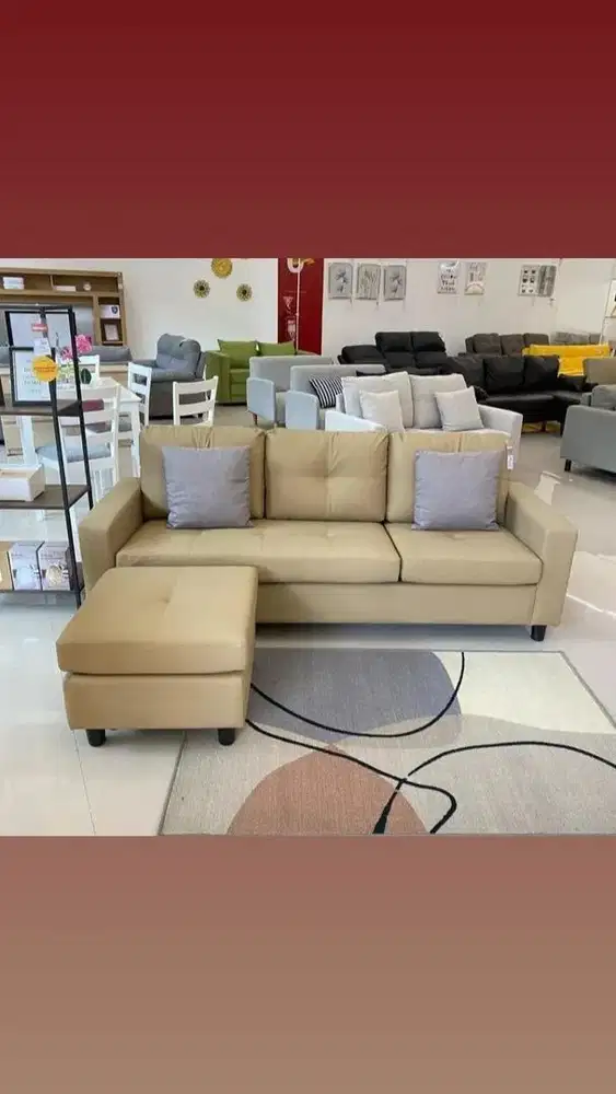 sofa L leather anti air