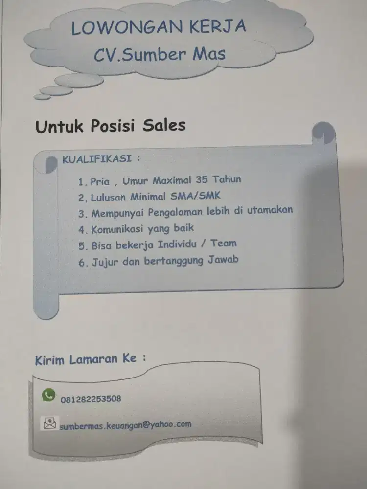 Lowongan Kerja Marketing