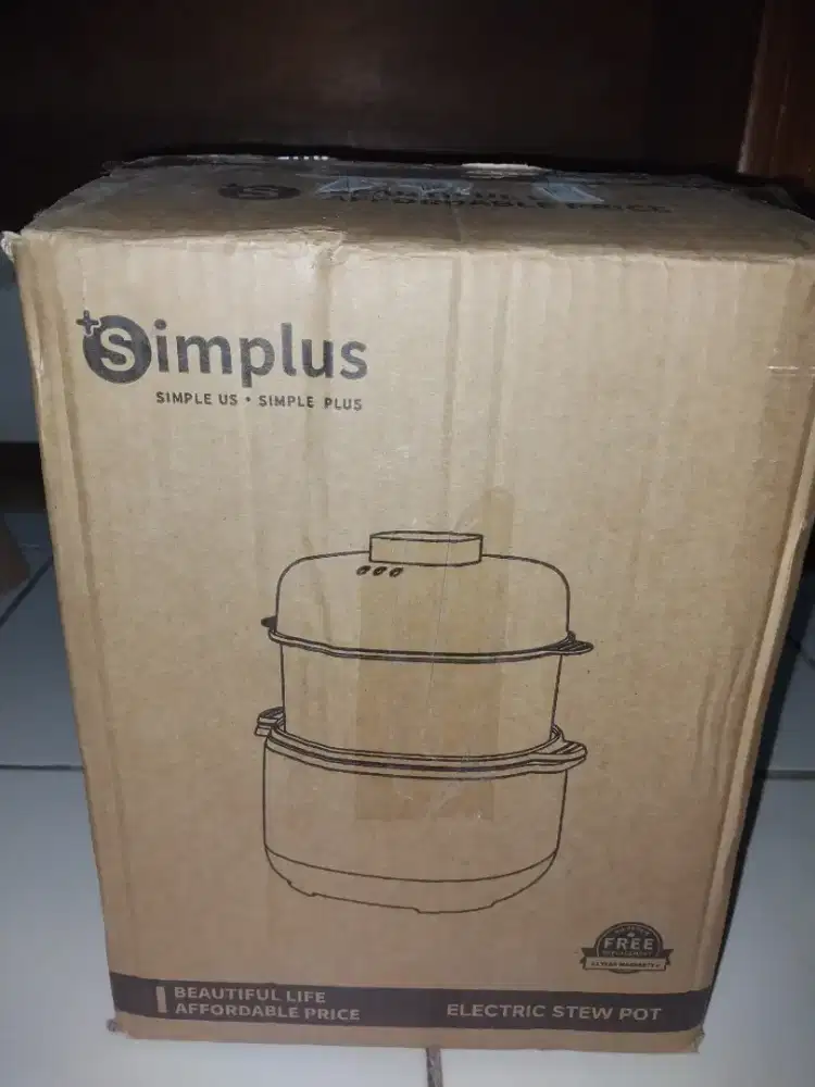 Simplus Slow Cooker 1L - Alat MPASI Low Watt (Belum Pernah Pakai)