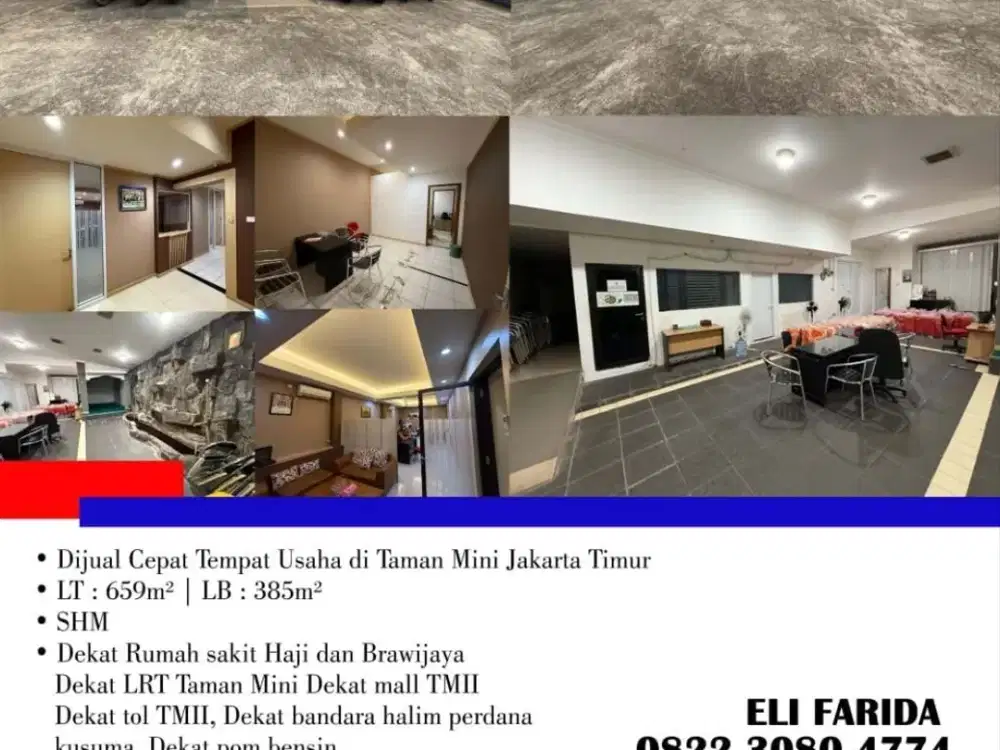 Dijual Cepat Tempat Usaha di Taman Mini Jakarta Timur
