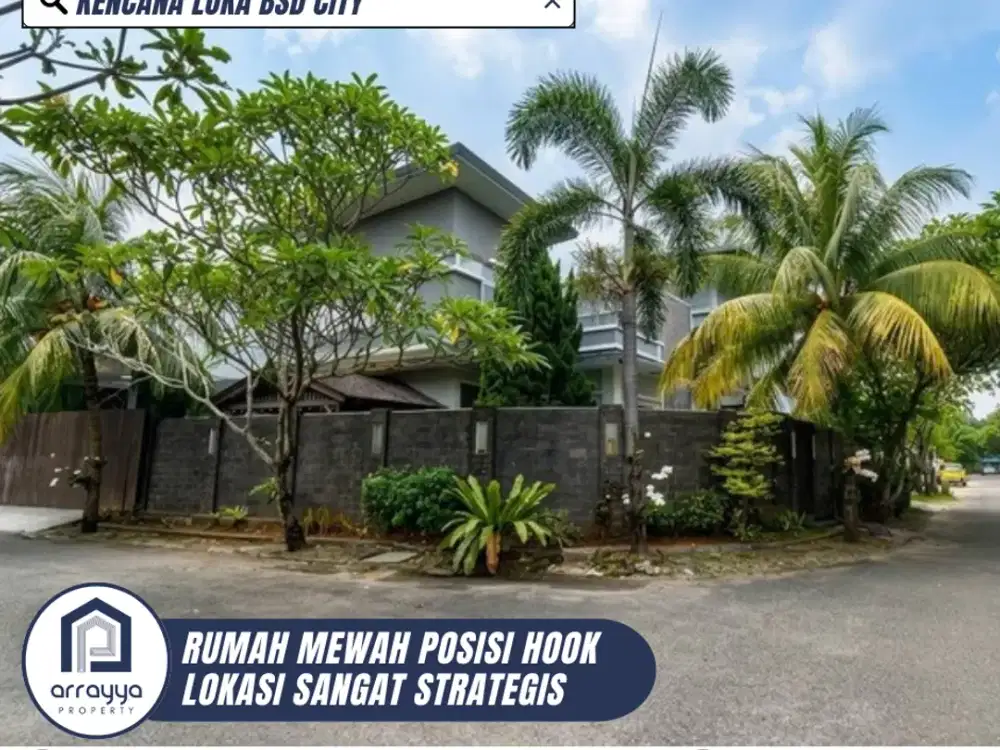 RUMAH MEWAH 3 LANTAI POSISI HOEK LOKASI SANGAT STRATEGIS DI KENCANA LOKA BSD CITY (MRB76)