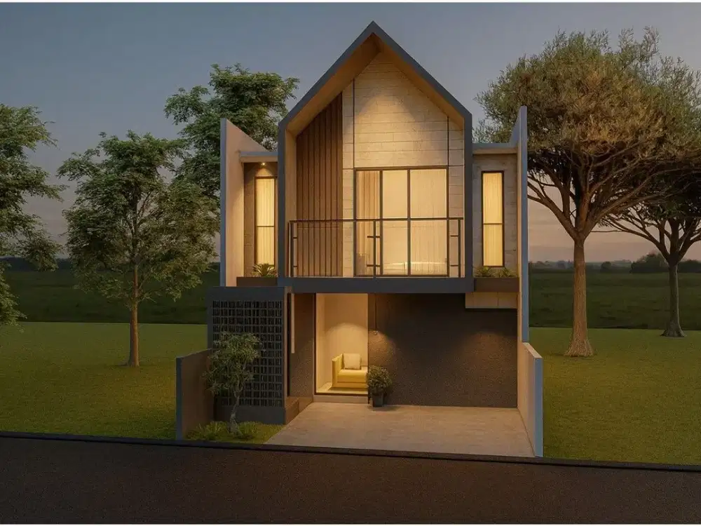 Rumah Strategis Jogja Dekat Pasar Gentan Gaya Arsitektur Scandinavian 2 Lantai