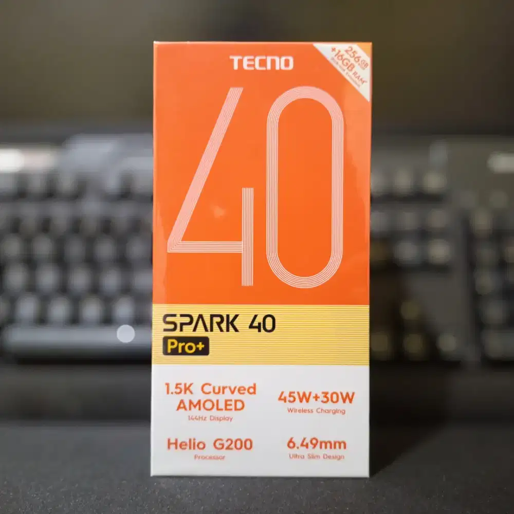 Tecno Spark 40 Pro Plus+ Ram 8/256 GB Baru Segel Garansi Resmi