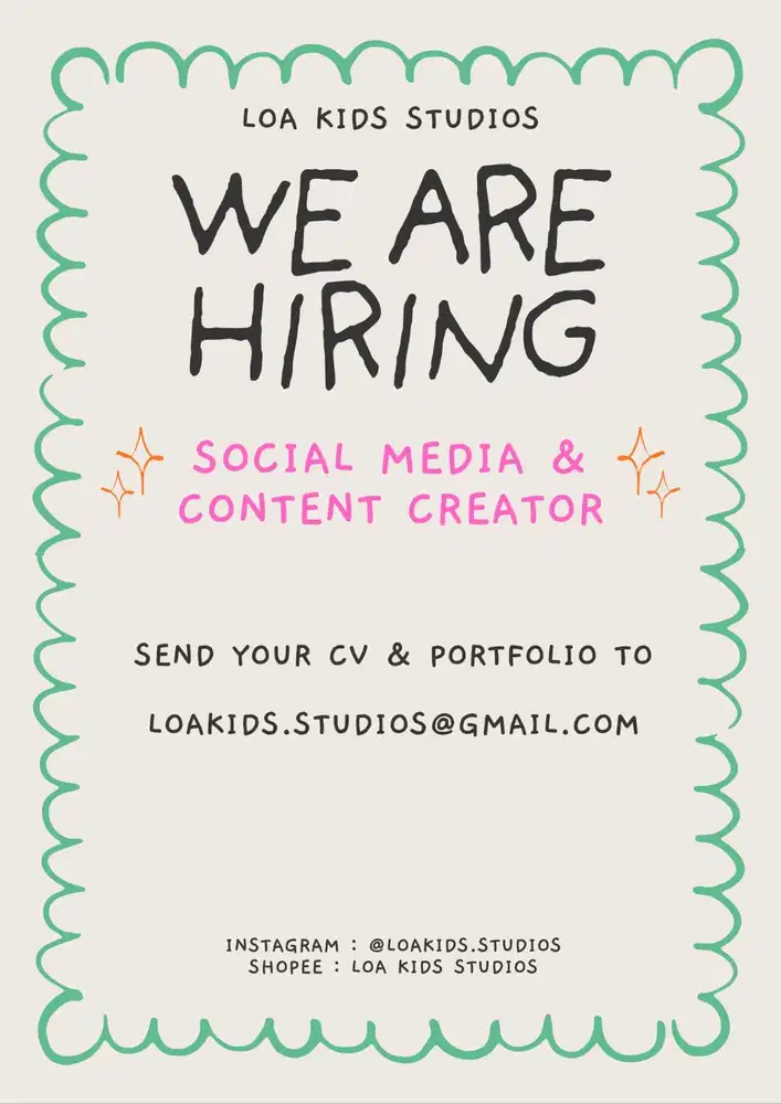 DICARI CONTENT CREATOR & SOCIAL MEDIA