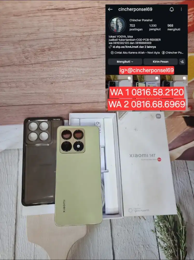Jual hp likenew Xiaomi 14T 5g 12/512 istimewa garansi sept 2027