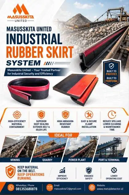 Rubber Skirt Conveyor - Karet Penyekat Loading Zone
