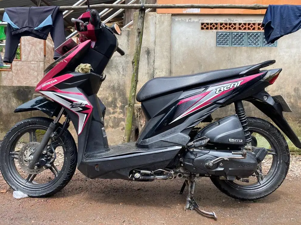 Honda beat 2019 magenta spesial - mesin halus, srt lengkap, siap pakai