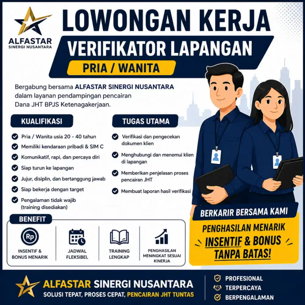 Verifikator Lapangan (Pria/Wanita)