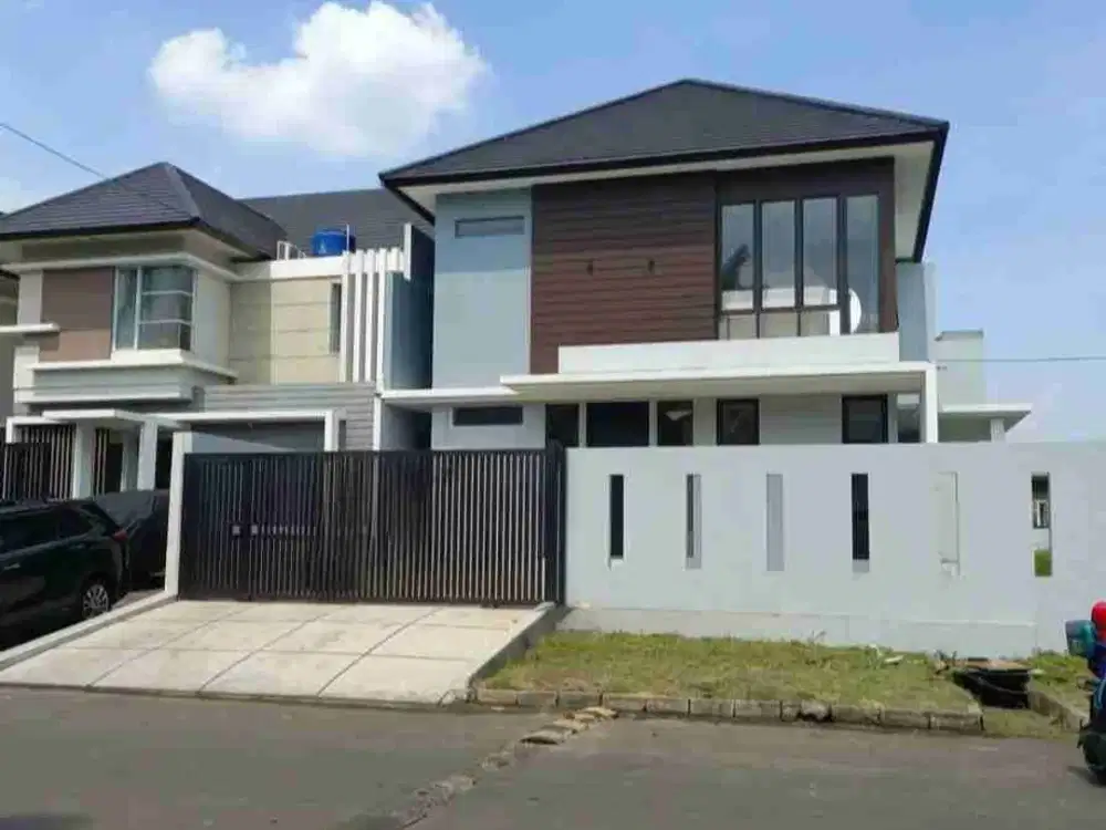 rumah baru modern design dalam komplek Villa Meruya Kembangan Jakbar