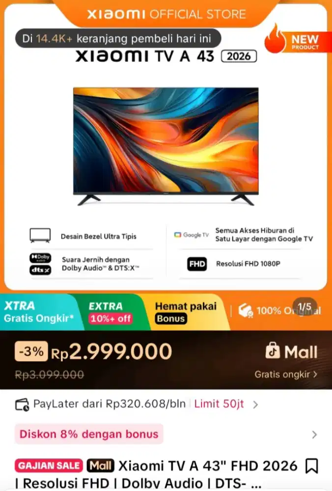 GOOGLE TV XIAOMI A SERIES 43 INC