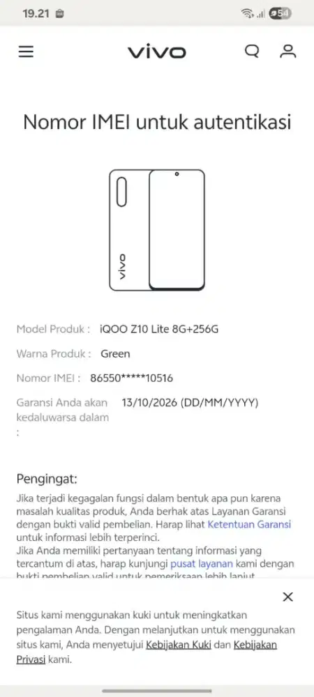 Jual hp likenew iqoo z10 lite 8/256 istinewa grns on 10 2026