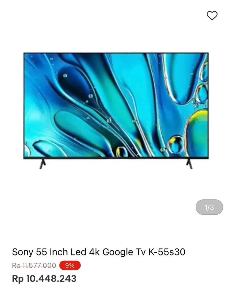 SONY GOOGLE TV 4K 55inci