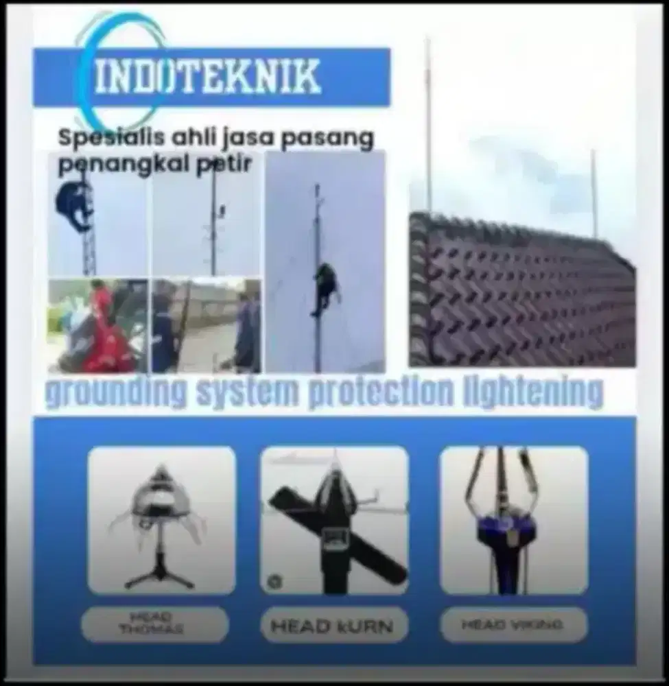 Spesialis jasa pasang penangkal petir dan grounding mesin