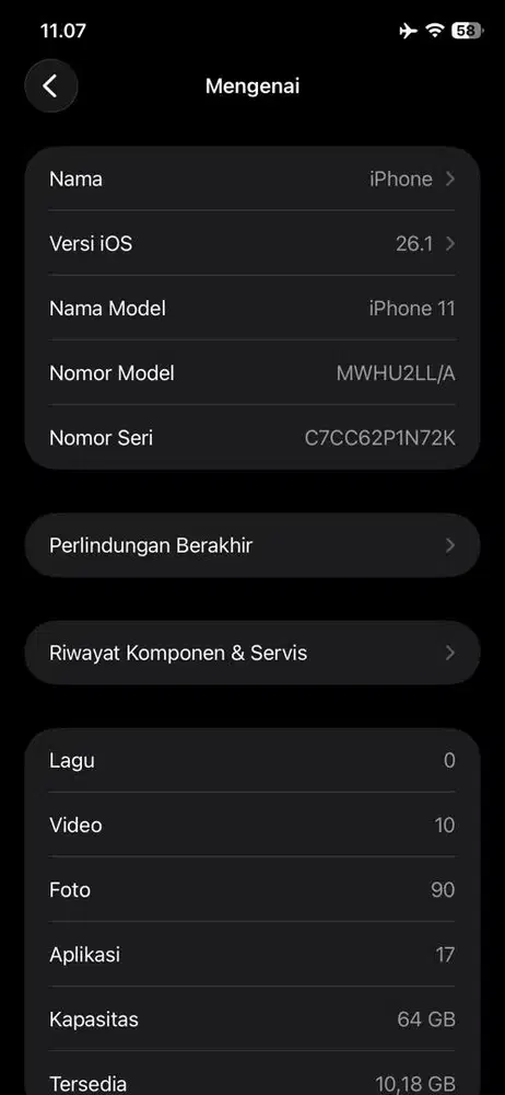jual iphone 11 inter 64gb no box