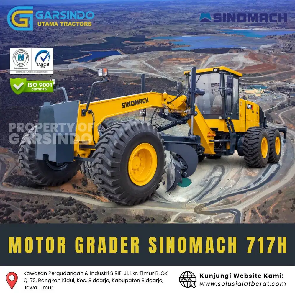 Brand New Motor Grader Sinomach 717H Kapasitas 17 Ton Tahun 2026