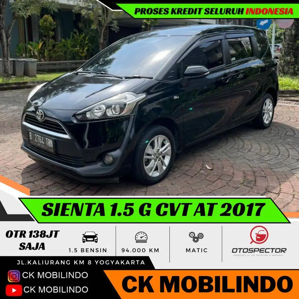Toyota Sienta G CVT Matic 2017 ORISINIL DP Minim Kredit Murah