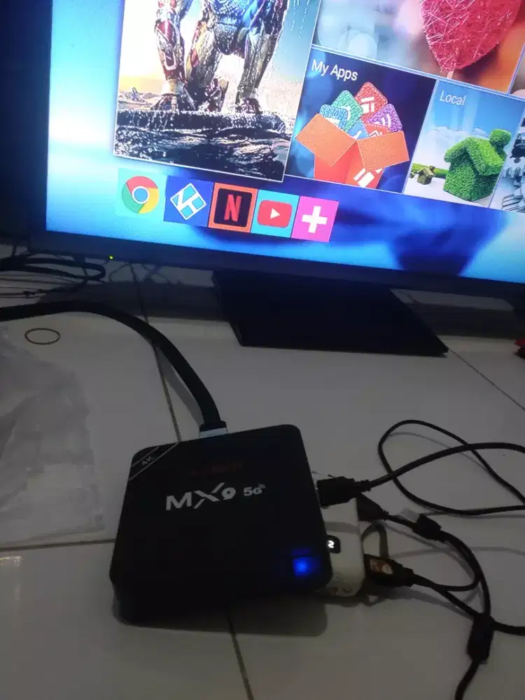 Android box mxQ 4k pro 5g second kondisi normal