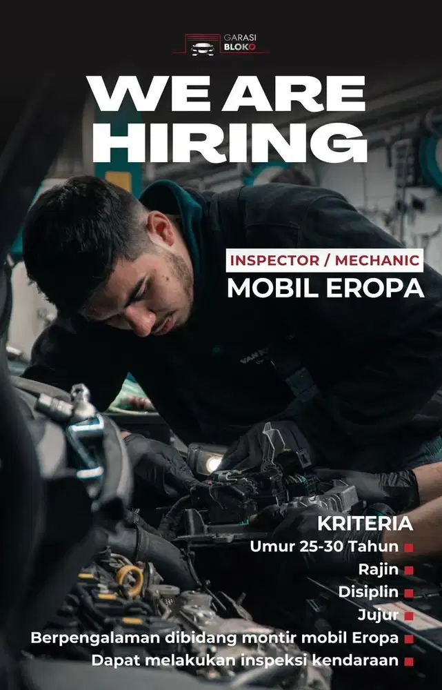 Lowongan Kerja Inspector/Mechanic