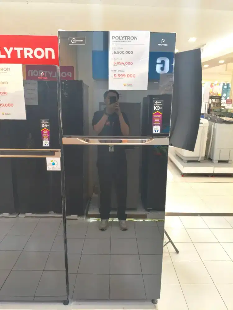 Kulkas POLYTRON PRM 491X INVERTER 350L