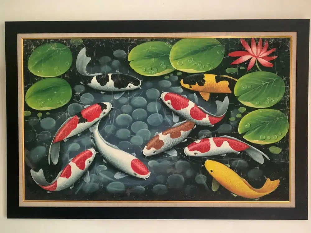 Dijual Lukisan 9 ikan Koi