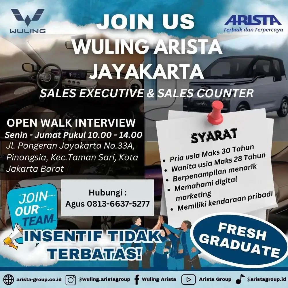 LOWONGAN SALES WULING JAYAKARTA