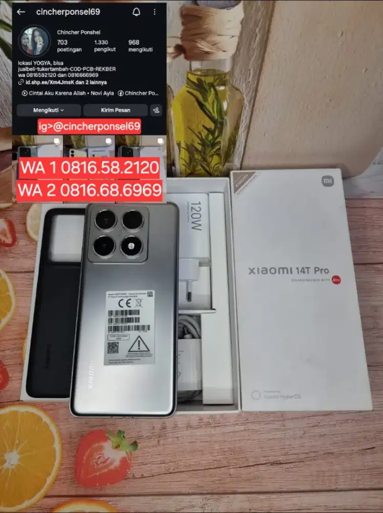Jual hp bekas Xiaomi 14T pro 12/512 LIKENEW istimewa grns sampai 2027